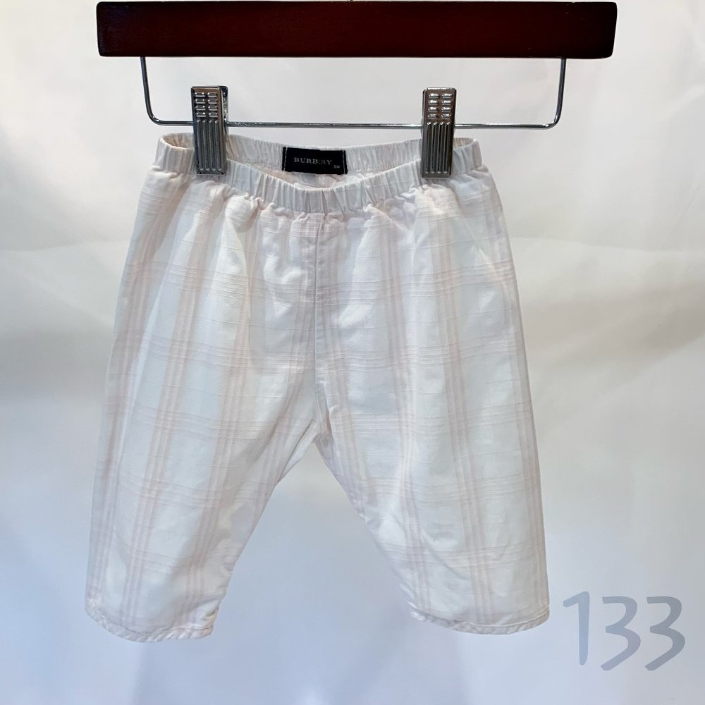 Burberry Pink Plaid Pants - Size 3M